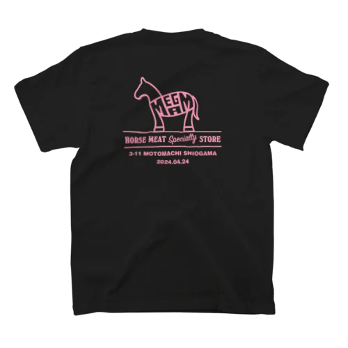 馬神 HORSE MARK2 Pink/White Print スタンダードTシャツ