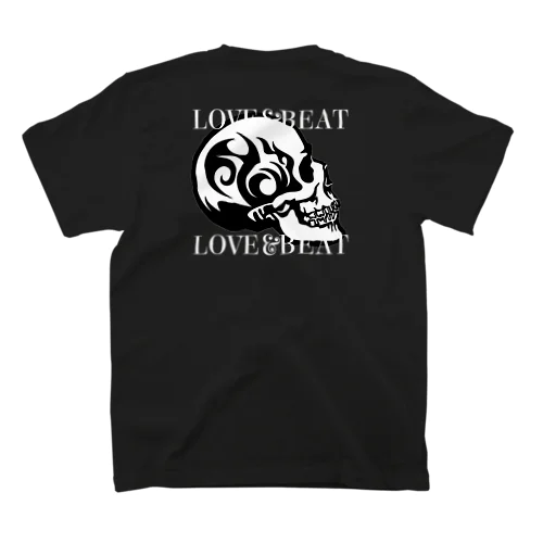 LOVE&BEAT スカル6 Black Regular Fit T-Shirt