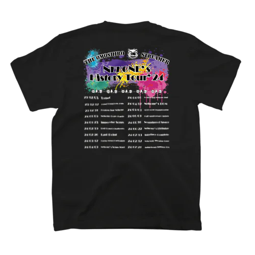 ★期間限定★【猫音こね】ヒストリーツアーTシャツ　文字タイプ：白 Regular Fit T-Shirt