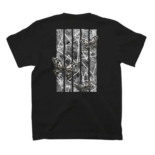 さよならの蝶/モノクロ Regular Fit T-Shirt