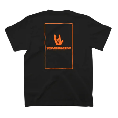 TOMODATHI BOX BLACK×ORANGE Regular Fit T-Shirt