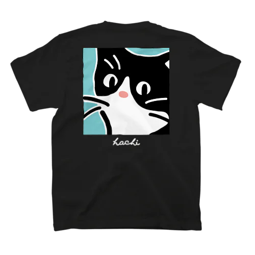 ハチワレ猫　ハチ BOXライトブルー Regular Fit T-Shirt