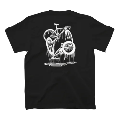 melted bikes #2 (white ink) Regular Fit T-Shirt