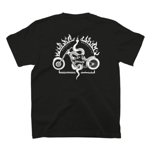 バイク【sunrise motors】バックプリント Regular Fit T-Shirt