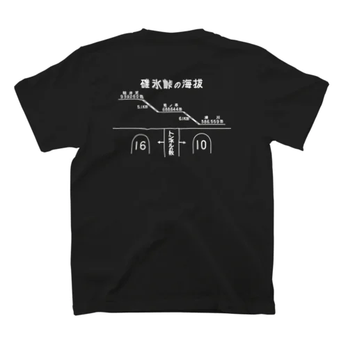 熊ノ平駅観光案内看板（クリアグラス） スタンダードTシャツ