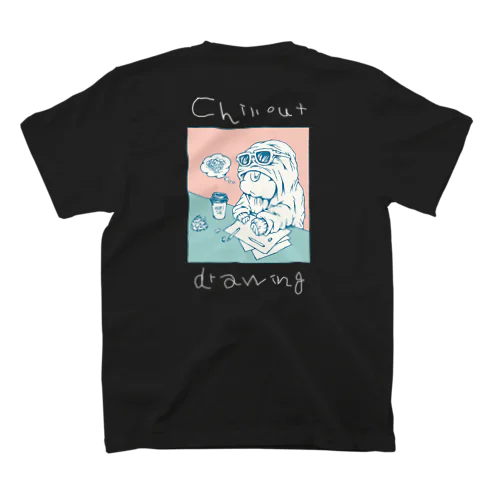 【ロゴ白色】chillout drawing Regular Fit T-Shirt