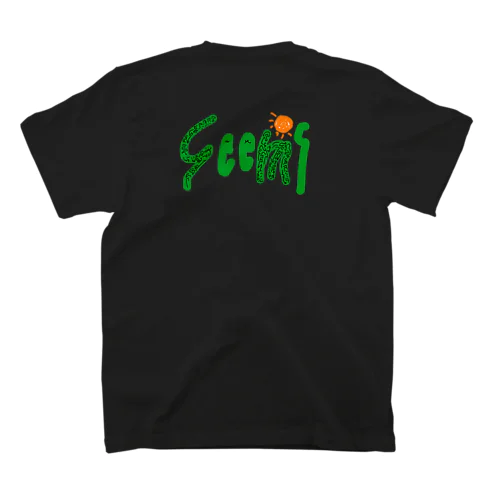 seemsブラック スタンダードTシャツ