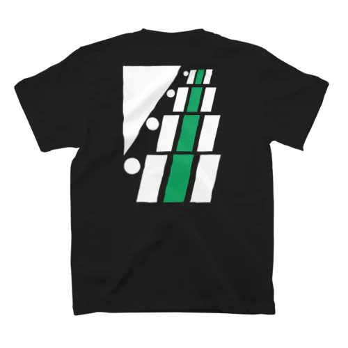 project005 100m道路-black スタンダードTシャツ