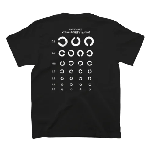 [★バック] Visual Acuity Testing [ホワイト] スタンダードTシャツ
