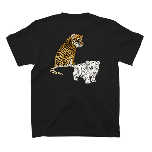 虎の仔たちは仲良しです　バックプリント スタンダードTシャツ