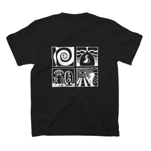 太陽の眼 文字絵SP(白/前・背面) スタンダードTシャツ