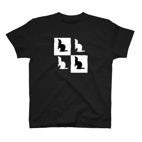 フェレット4面Tシャツ黒 티셔츠