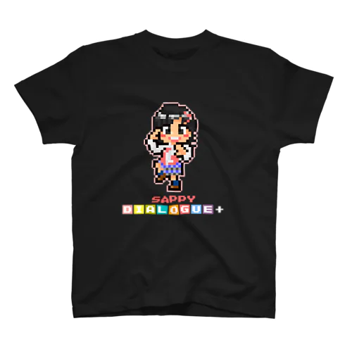 ドットDIALOGUE＋ さっぴ推しスタンダードTシャツ(黒) 티셔츠