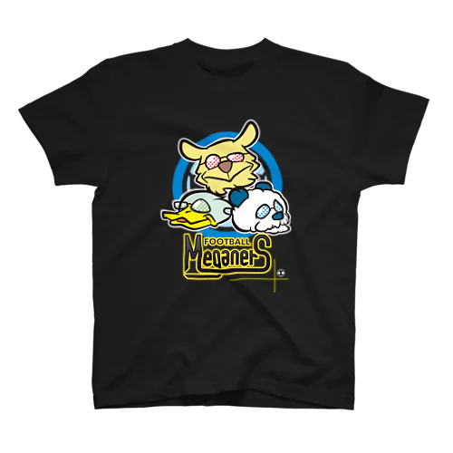 14色【マスコット風】蹴球メガネーズ【デザイナーズ】 スタンダードTシャツ