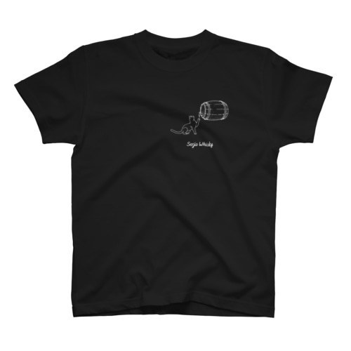 【Dark Color】Whisky Cat Regular Fit T-Shirt