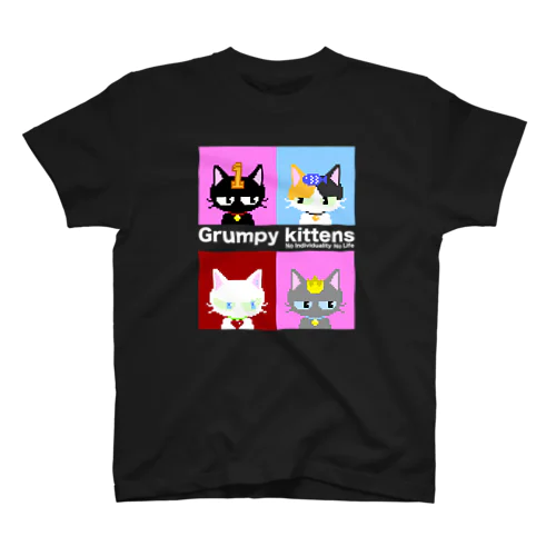 Grumpy kittens No Individuality No Life スタンダードTシャツ