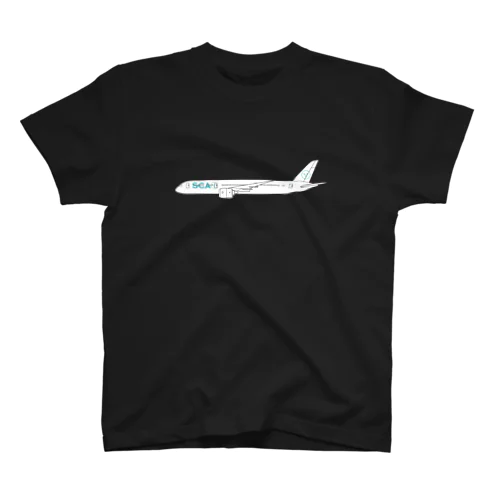 ShuCREAM Airlines シュッとしたフライト ダークカラー スタンダードTシャツ