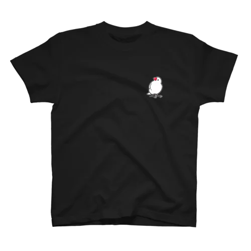 見上げる白文鳥（フチドリ有り） Regular Fit T-Shirt