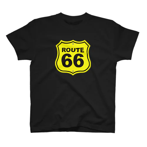 U.S. Route 66  ルート66　イエロー Regular Fit T-Shirt