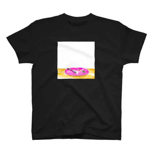 ケーキ完食の皿(色付きTシャツ用) スタンダードTシャツ