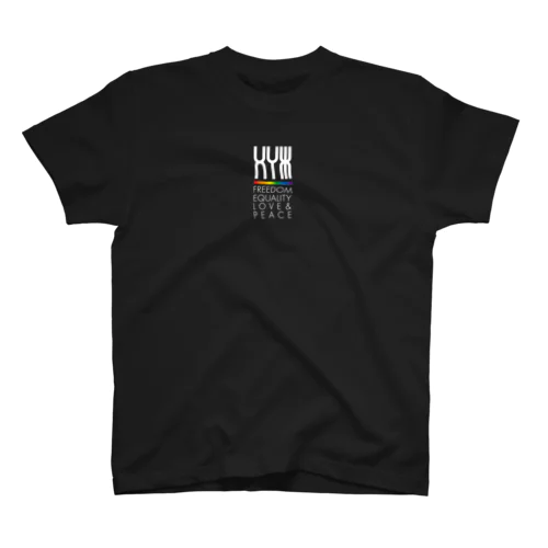 愛と平和と自由と平等（ロゴ白） Regular Fit T-Shirt