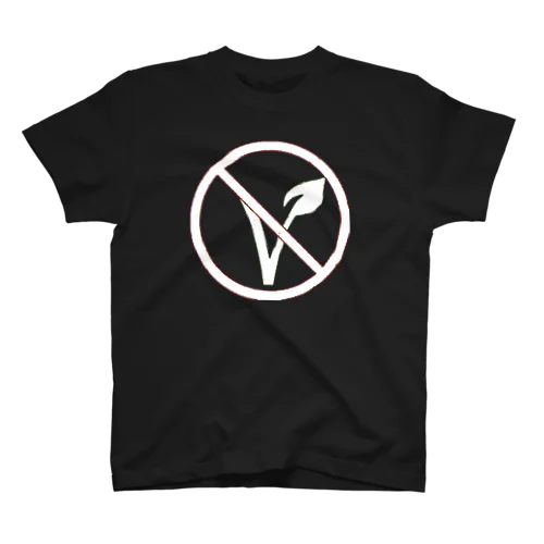 NO VEGAN （白ロゴ） Regular Fit T-Shirt