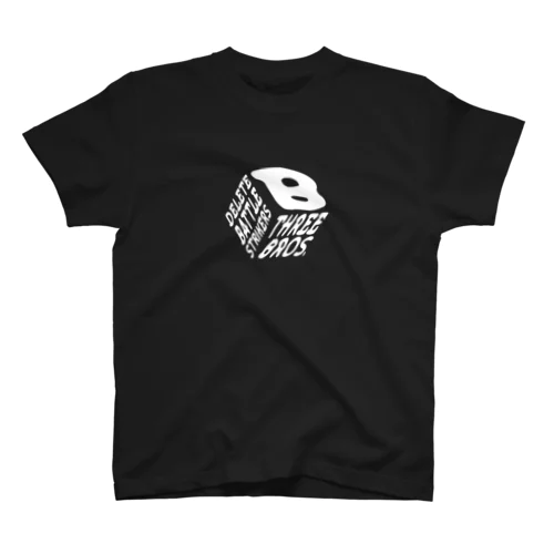 3BROS. スタンダードTシャツ白字 Regular Fit T-Shirt