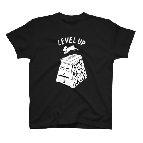 LEVEL UP FTS しろいロゴ Regular Fit T-Shirt