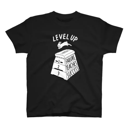 LEVEL UP FTS しろいロゴ スタンダードTシャツ