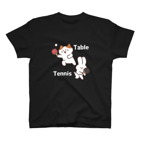 卓球フルカラー(白字) Regular Fit T-Shirt