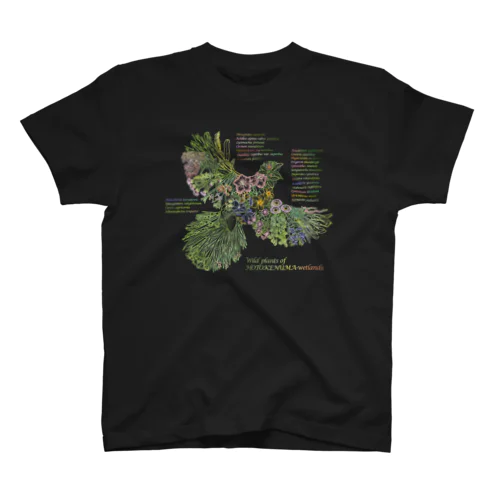 Wild plants of HOTOKENUMA-wetlands（色付き） スタンダードTシャツ