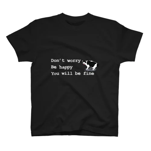 【地域猫うし子】Don’t worry Be happy  Regular Fit T-Shirt