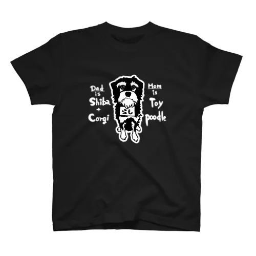 看板犬らも（白） スタンダードTシャツ