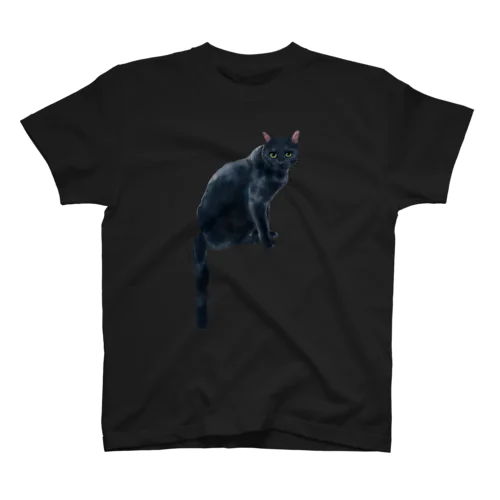 シッポだらんと黒猫ちゃん Regular Fit T-Shirt