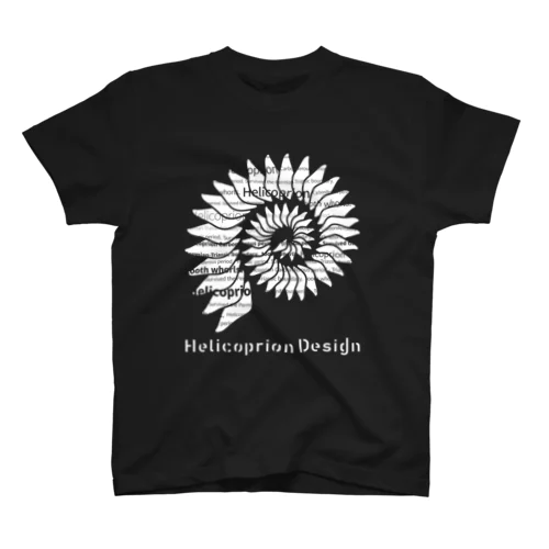 HelicoprionDesignロゴマーク（白インク） Regular Fit T-Shirt