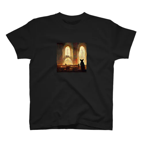 猫と教会2 Regular Fit T-Shirt