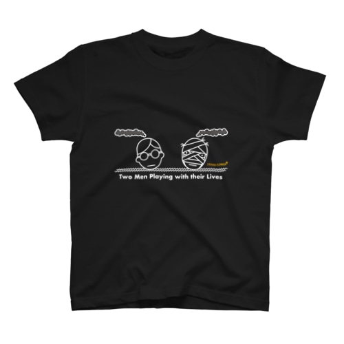 Two Men Playing with their Lives（white line） Regular Fit T-Shirt