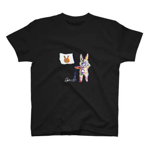 ウサギ 「月面着陸」 Regular Fit T-Shirt