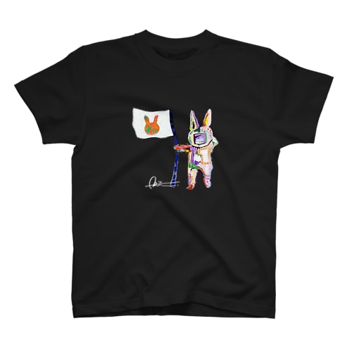 ウサギ 「月面着陸」 Regular Fit T-Shirt
