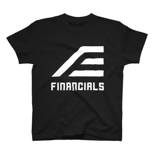 FINANCIALS白ロゴスクエア Regular Fit T-Shirt