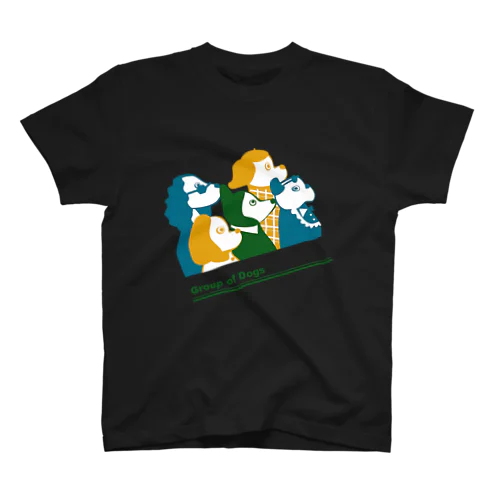 犬の群像（暗） Regular Fit T-Shirt