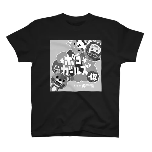 モノクロポコガ&嵐レコードロゴ入り Regular Fit T-Shirt