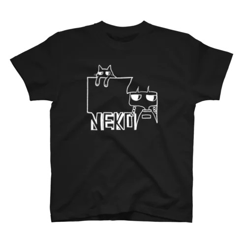 NEKO-Girl White Regular Fit T-Shirt