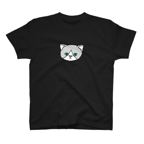 グレーのハチワレ子猫（カラー） スタンダードTシャツ