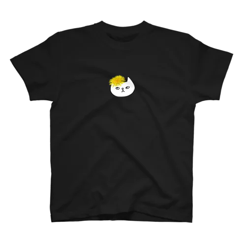 たんぽぽとねこ 白色 スタンダードTシャツ