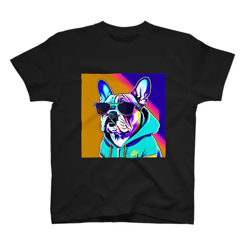 FunkyDogs_french bulldog Regular Fit T-Shirt