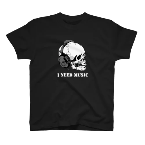 I need music (wh) スタンダードTシャツ