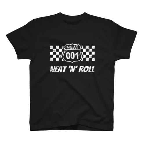 NEAT001ロゴ＋チェッカーフラッグ Regular Fit T-Shirt