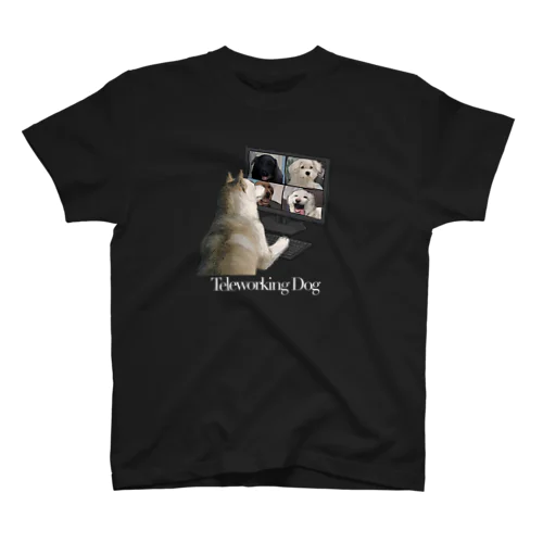 Teleworking Dog Regular Fit T-Shirt