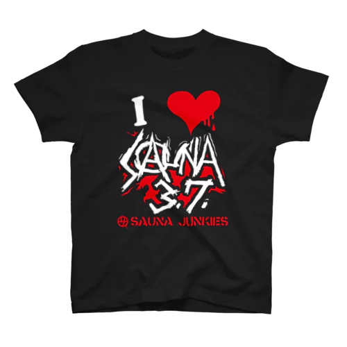 SAUNA37（白文字） Regular Fit T-Shirt